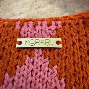 Kopari crochet checkered purse